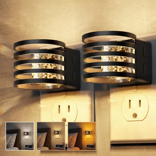 Miniatura 14 de L LOHAS LED Luz nocturna, luces nocturnas de burbujas enchufables a la pared, 3000 K/4000 k/5000 K, luz nocturna de temperatura de color ajustable