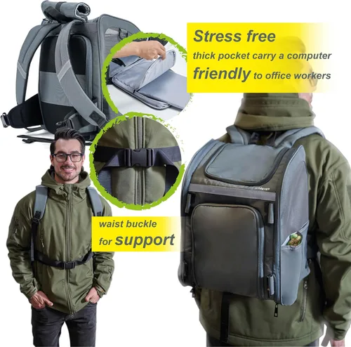 Miniatura 6 de Transportador expandible para mascotas, mochila plegable y desmontable aprobada por aerolíneas, se adapta a gatos de 13 libras y cachorros pequeños