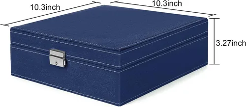 Miniatura 14 de MOSISO Joyero, organizador de almacenamiento de joyas, apilable, de doble capa, con bloqueo, para mujeres, collar, aretes, pulsera, anillo y broche