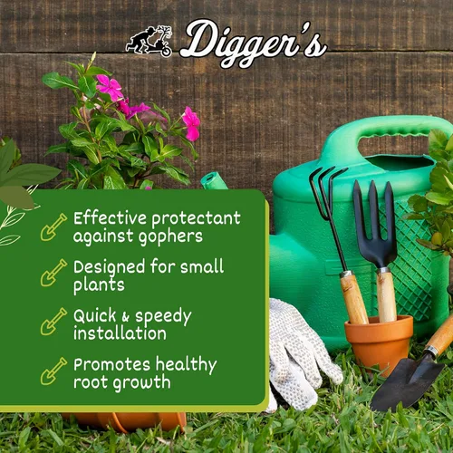 Miniatura 2 de Digger's - Cesta de alambre resistente de 1 galón, cesta de alambre Gopher para plantas perennes y verduras (12 cestas)