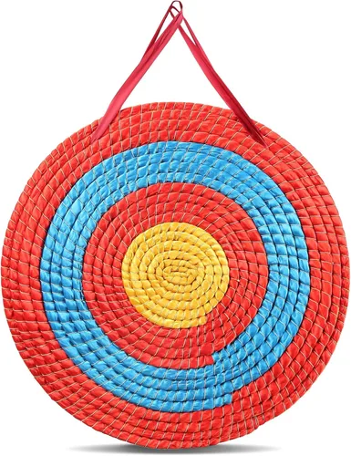 Miniatura 9 de VEVOR Straw Archery Targets, 20" Round Archery Target for Backyard, Traditional Solid Straw, Red