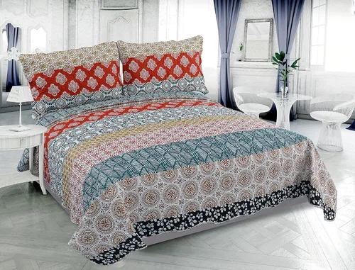 Miniatura 18 de Marina Decoration Juego de colcha de verano de 2 piezas con estampado de Pinsonic en relieve, ultra suave, con 1 funda acolchada, patrón de mandala