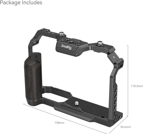 Miniatura 2 de SmallRig Zf - Jaula para cámara Nikon Z f, con agarre ergonómico de ébano, placa de liberación rápida integrada para Arca para encender rápidamente