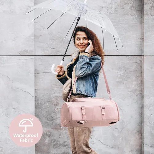 Miniatura 2 de Bolsa de gimnasio con compartimento para zapatos, bolsa de lona para hombres y mujeres, mochila de viaje, bolsa de fin de semana, bolsa