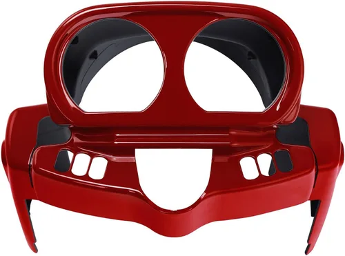 Miniatura 7 de HR3 Carcasa de Instrumentos Combinada en Color Rojo Billar/Negro Vivo Compatible con Road Glide Limited FLTRK 2020 (Reemplaza al OEM)