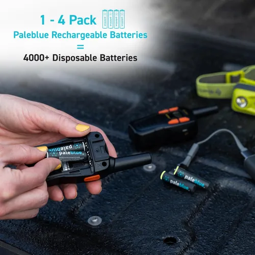 Miniatura 4 de paleblue USB Rechargeable AAA Lithium Batteries, 1 Hour Charge Time, Recharge Over 1000 Times, 600 mAh, 4-in-1 USB-A to USB-C Charging Cable, 4 Pack