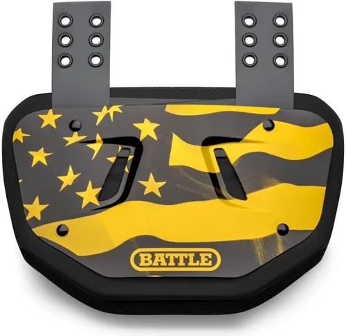 Battle Sports USA Football Back Plate – Hard Shell Lower Back Protector with Contoured Foam for High-Impact Protection for Youth, Kids and Adults