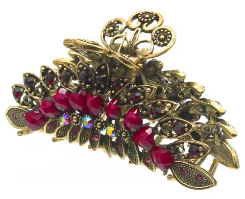 Fashion & Lifestyle Pinza de mandíbula grande de aleación de metal para mujeres y niñas, pinza bastante fuerte, pasador antideslizante, agarre hacia