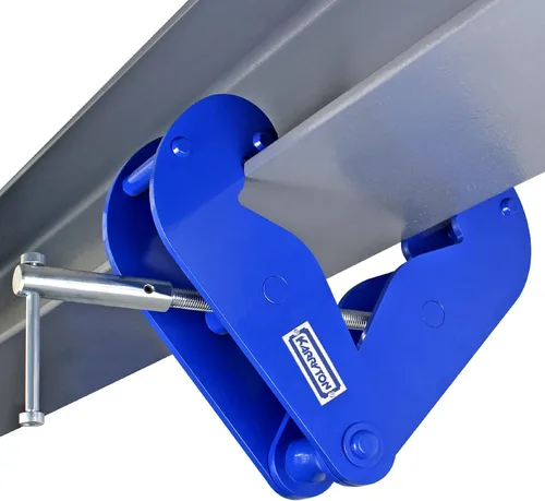 Miniatura 8 de Abrazadera de haz de 4400 libras/2 toneladas, para elevación y aparejo, abrazadera de elevación de haz en I de 3 a 9 pulgadas de ancho de brida en I