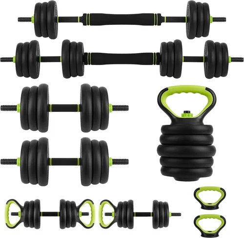 Miniatura 9 de GarveeLife Juego de mancuernas ajustables 4 en 1, juego de mancuernas ajustables que se utilizan como mancuernas, pesas, pesas rusas y flexiones
