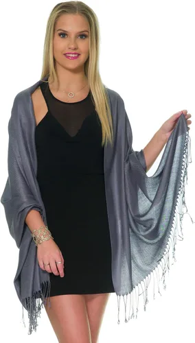 Miniatura 37 de Pashminas, chales y mantones para usar con vestidos de noche y en bodas, grandes y suaves