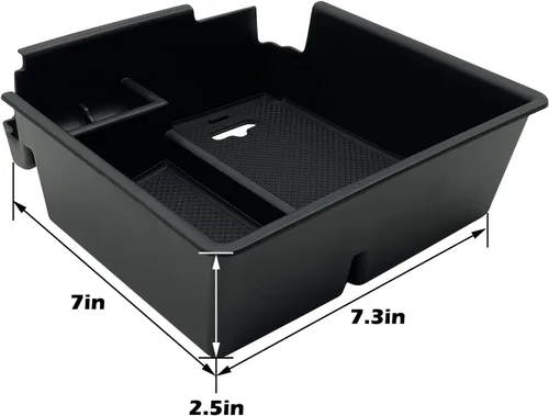 Miniatura 2 de Compatible con Ford Ranger 2019 2020 2021 2022 2023 Accesorios Organizador de consola central, caja de almacenamiento interior, reposabrazos bandeja