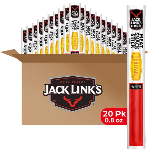Miniatura 10 de Jack Link's Clásicos Palitos de Carne, Original - Colación de Proteína, Palitos de Carne con 5g de Proteína, Hechos con Carne de Res y Cerdo, Apto