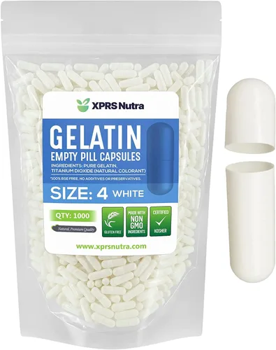 Miniatura 11 de XPRS Nutra Cápsulas vacías tamaño 4 – 100 cápsulas pequeñas de gelatina vacías – Pastillas de relleno de cápsulas de bricolaje – Cápsulas de gel