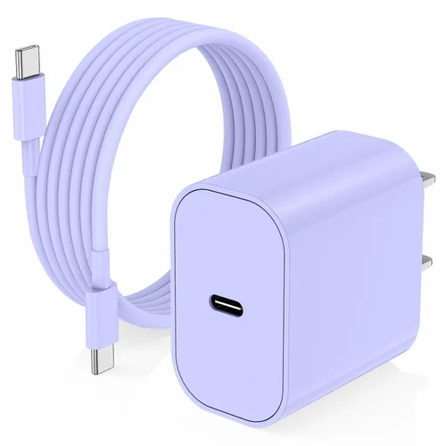 Miniatura 14 de iPhone 17 16 15 Cargador/Cable de carga de 10 pies tipo C a C largo, bloque de carga rápida USB C enchufe de carga para Apple iPhone 17 Pro Max/17
