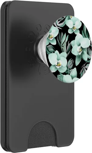 Miniatura 7 de PopSockets con diseño de orquídeas pastel, diseño de orquídeas verde menta, PopGrip intercambiable