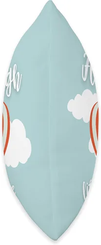 Miniatura 2 de Fearless Fly High Little One Cute Decor Baby & Kids - Almohada de globo de aire caliente, 16.0 x 16.0 in, multicolor