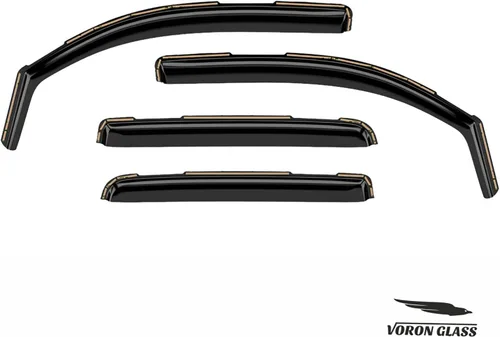 Miniatura 8 de Voron Glass Protectores de lluvia extra duraderos en canal para Chevrolet (Chevy) Silverado 2500HD/3500HD 2015-2019 Crew Cab, deflectores de Para