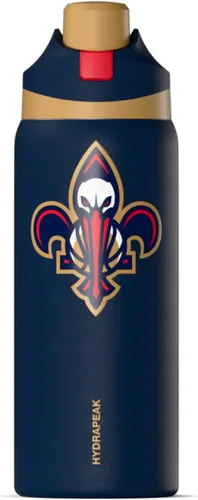 Miniatura 17 de Hydrapeak Botella de agua aislada con licencia oficial de la NBA Phoenix Suns Oasis de 32 onzas con tapa de botón y asa integrada, botella deportiva