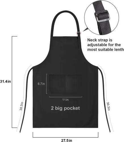 Miniatura 4 de Divertido delantal para hombre con bolsillos para asar a la parrilla, cocinar, regalos de cumpleaños para hombres, papá, abuelo, amigos