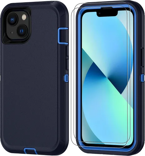 Miniatura 10 de Jshru para iPhone XR Funda con [2 Pack] Protector de Pantalla HD, [Grado Militar] 3-en-1 Resistente Protector de Cuerpo Completo a Prueba de Negro