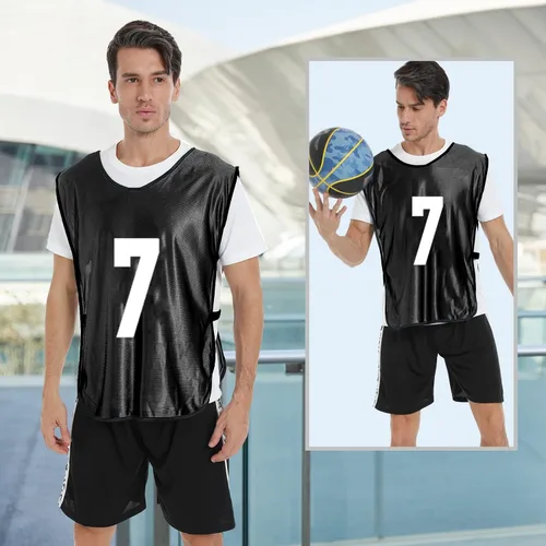 Miniatura 6 de Scrimmage - Chaleco de entrenamiento (12 unidades) para deportes de equipo, camisetas para adultos y jóvenes, baberos de fútbol, camisetas