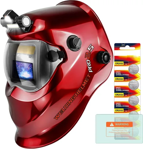 Miniatura 10 de TRQWH Casco de soldadura de oscurecimiento automático con campana de soldadura de color real con luz solar, 2 sensores de arco, máscara de soldadura
