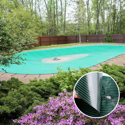 Miniatura 6 de TOYMIS Parches de protección para piscina de 12 x 8 pulgadas / 4 x 8 pulgadas, de malla verde, autoadhesivos, kit de reparación para cubiertas