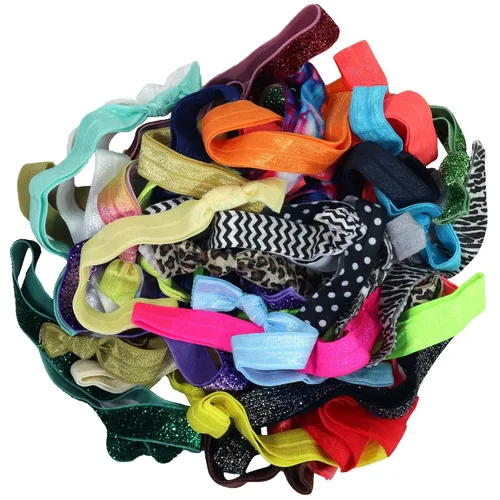 Kenz Laurenz Diadema o cintas para el cabello sin arrugas anudadas (surtido (disponible en muchos colores)) – 1 unidad (paquete de 10) – multicolor