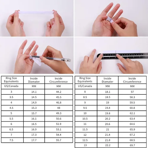 Miniatura 8 de MOOSEA 5 Stone Moissanite Rings for Women, 3.75MM D Color VVS1 Clarity Lab Created Diamond Anniversary Rings 14K White Gold Vermeil S925 Sterling