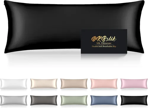 Miniatura 52 de Funda de almohada de seda para cabello y piel, fundas de almohada de seda de morera tamaño estándar, anti-acné, refrescante para dormir, seda Rosa