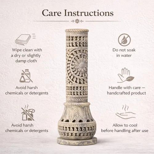Miniatura 8 de Carry Me Soporte para varillas de incienso de esteatita de mármol, quemador de velas, soporte para velas de té, torre de botella perfecta hecha a