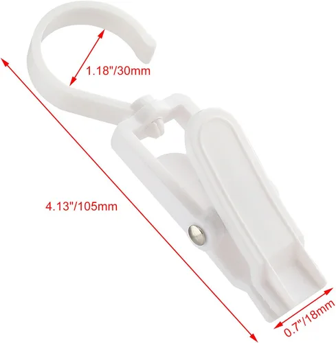 Miniatura 3 de Jiozermi 20 ganchos para lavandería, pasadores de plástico para ropa, clips de suspensión súper fuertes, ganchos giratorios para tienda de ropa