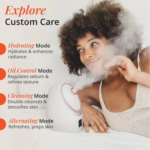 Miniatura 5 de Vanity Planet Senia - Vaporizador facial caliente y frío, vaporizador facial para limpieza profunda facial, aromaterapia, desintoxicante e