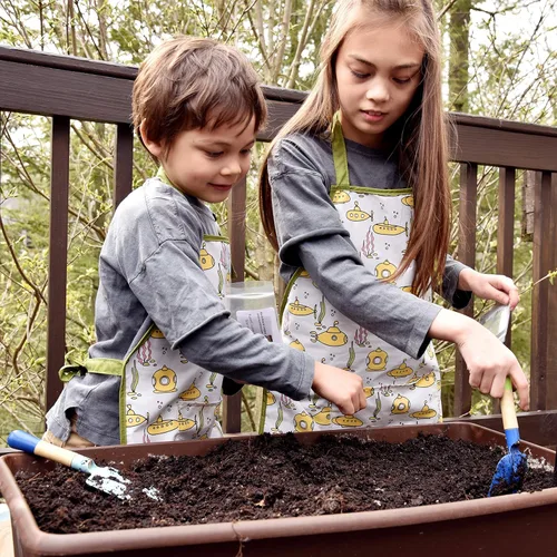 Miniatura 5 de Urban Infant Delantal Pequeño Ayudante para Niños - Delantal para Cocinar, Arte y Jardinería Infantil - Gran Regalo para Niños Pequeños y Niñas