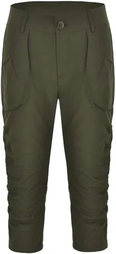 Miniatura 5 de JOFOW Pantalones capri para mujer, holgados, lisos, tipo cargo midi