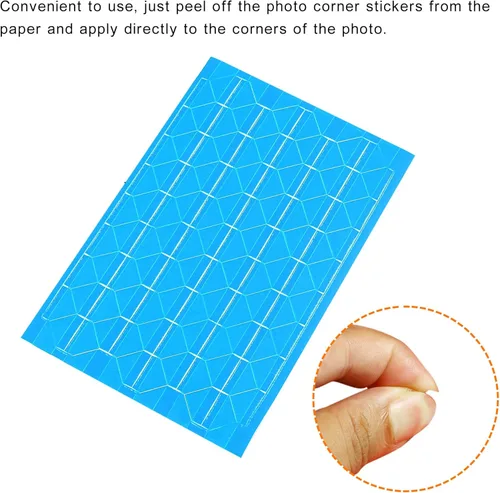 Miniatura 4 de PATIKIL Adhesivo de esquina para fotos, 10 hojas/1020 unidades, etiquetas autoadhesivas de PVC para montaje de fotos, diario, álbum, diario, álbum
