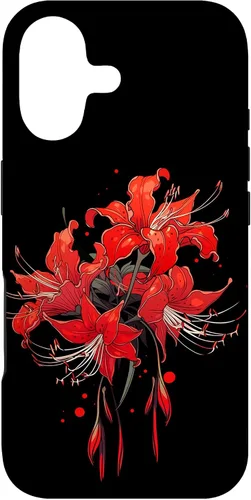 Miniatura 32 de iPhone 14 Red Spider Lily Funda de anime de manga estética japonesa japonesa