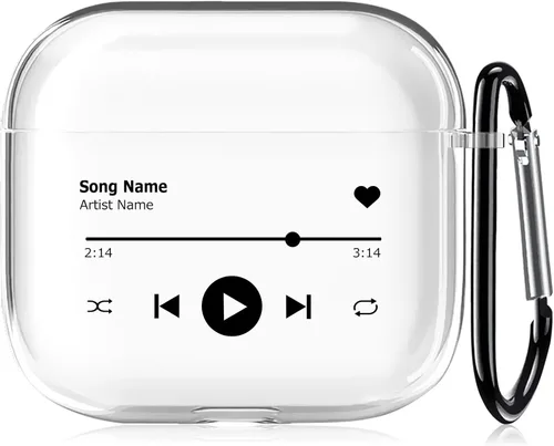 Miniatura 50 de Funda transparente para AirPods de 2ª generación de 1ª generación, diseño de gatito kawaii para mujeres, hombres y niños, funda de carga de TPU