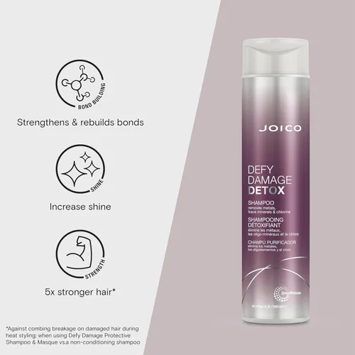 Miniatura 3 de Joico Defy Damage Detox Shampoo Removes Chlorine, Hard Water Residue, Product Buildup, Metals, & Trace Minerals Strengthens Bonds & Preserves
