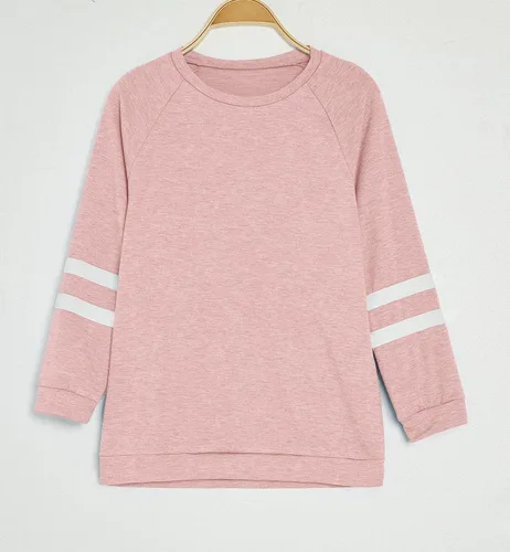 Miniatura 3 de Apbondy Camisetas casuales de manga larga con cuello redondo y rayas sueltas para niñas