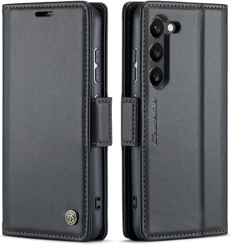 Miniatura 21 de QLTYPRI Funda tipo cartera para Samsung Galaxy S22 Ultra, funda magnética de piel sintética de alta calidad con bloqueo RFID, ranuras para tarjetas