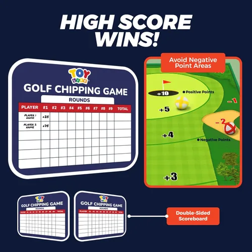 Miniatura 4 de TOY Life Alfombrilla de Juego de Golf Chipping para Interiores y Exteriores, Juegos para Adultos y Familias, Niños, Equipo de Juego al Aire Libre