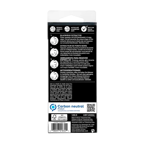 Miniatura 8 de Tweezerman Extractor de espinillas de acero inoxidable, plata