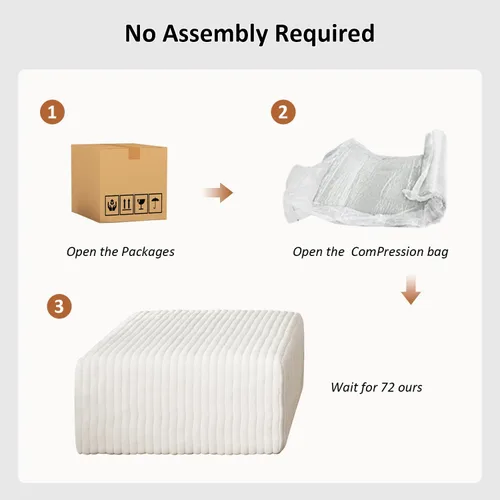 Miniatura 5 de Sofás modulares de pana otomana de 28.74 pulgadas para sala de estar, taburetes de sofá sin hueso, no requiere montaje, sofá profundo en una caja