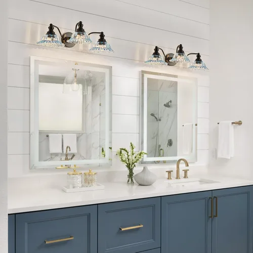 Miniatura 6 de XIEDUN Luz de Tocador de 3 Luces Azul y Negra Accesorio de Iluminación de Baño Negro y azul