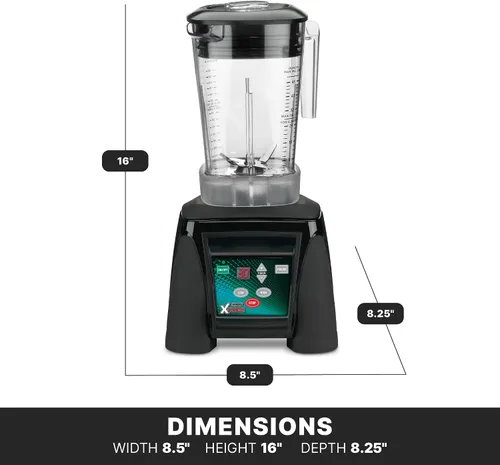 Miniatura 6 de Waring Licuadora Comercial MX1100XTXP de 3.5 HP con Teclado Electrónico, Temporizador de Cuenta Regresiva de 30 Segundos y Recipiente Libre de BPA