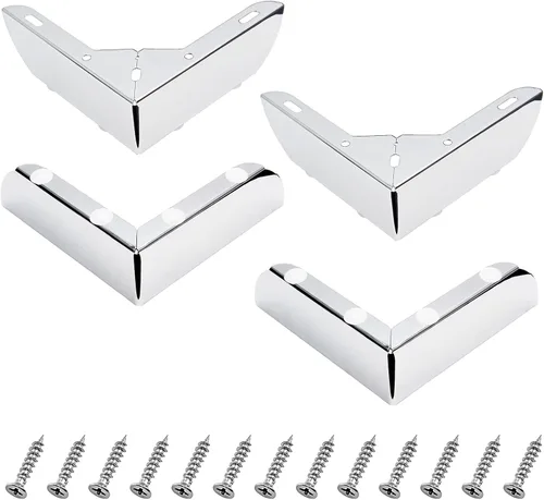 Miniatura 10 de Paquete de 4 patas de muebles de 2 pulgadas de altura, patas de muebles de diseño moderno, patas de metal de repuesto para sofá, mesa auxiliar
