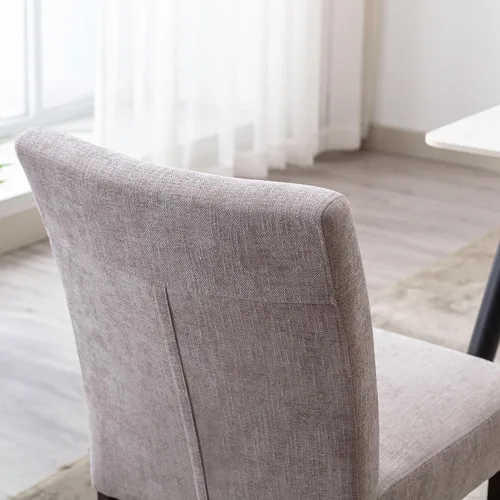 Miniatura 6 de Watson & Whitely Juego de 6 Sillas de Comedor Tapizadas, Sillas de Comedor de Tela sin Brazos con Patas de Madera Maciza y Respaldo para Cocina