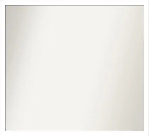 Miniatura 669 de Amanti Art Espejo de baño blanco para sobre el fregadero, 32 x 45 pulgadas, espejo de tocador rectangular blanco esbelto, marco de madera moderno